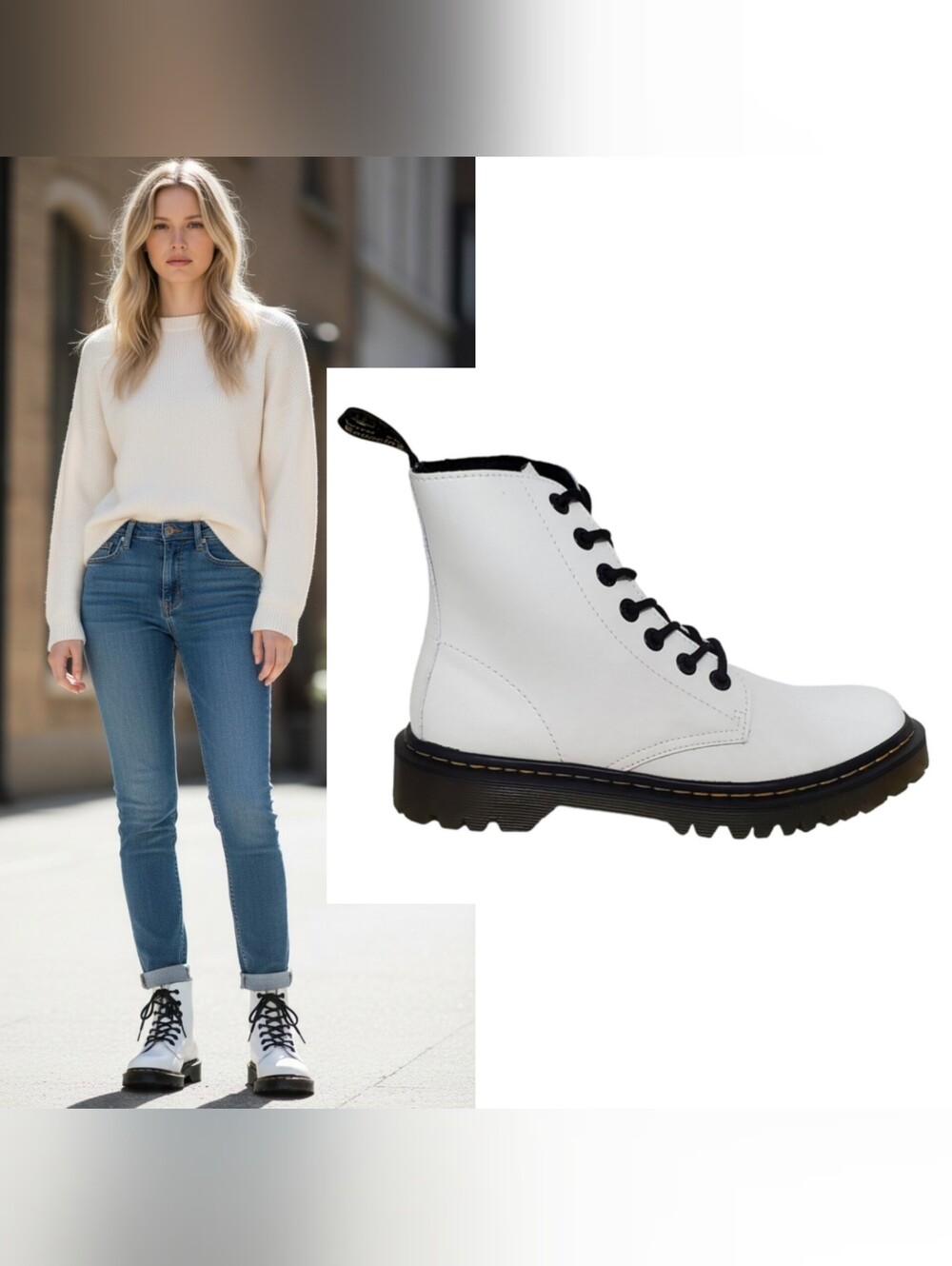 New Dr Martens luana t lamper leather lace up combat boots classic Preppy Winter